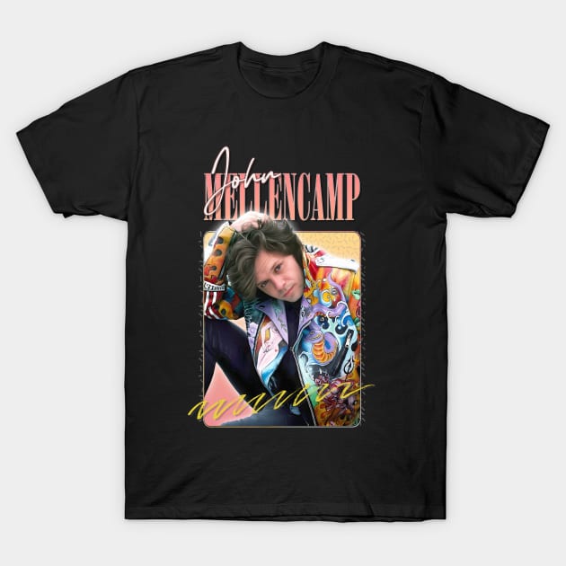 John J. Mellencamp /Retro 80s Fan Art Design T-Shirt by DankFutura